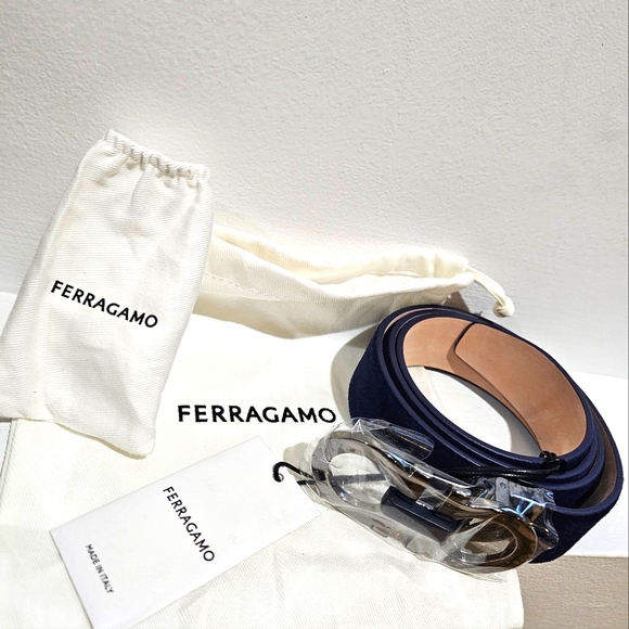 FERRAGAMO GANCIO SUEDE BELT - Picture 3 of 12